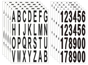 10 Sheet 3 Inch Mailbox Numbers and Letters Cut Classic Style Self-Adhesive - Picture 1 of 7