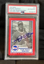 Frank Thomas HOF Signed 1990 BDK Pan-Am Team USA Red RC PSA/DNA Authentic