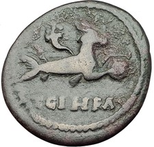 COMMODUS 177AD Authentic Ancient Roman Coin PARIUM MYSIA Capricorn ZODIAC i65006