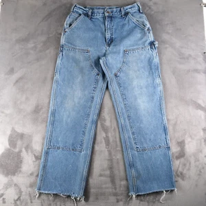 Vintage Carhartt Jeans Men Sz 34x34 (32x29.5) Carpenter Double Knee Medium Wash - Picture 1 of 18