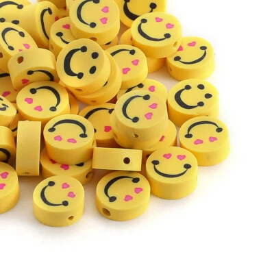 Cuentas sueltas espaciadoras de arcilla polimérica 100 piezas para hacer joyas hágalo usted mismo Foto 1 de 3