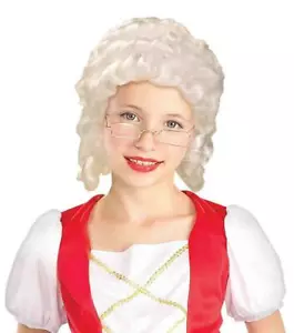 Historical Colonial Child 4+ Costume Wig School Play Halloween Betsy Ross - Picture 1 of 1
