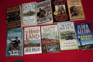 Lot of 10 Western Paperback Books - Johnstone, Braun Kelton, more - Picture 1 of 3