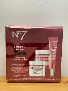 No 7 Restore & Renew Face & Neck Multi Action Anti-Aging Skincare System 8/26+ - Bild 1 von 4