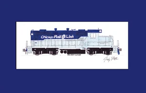 Chicago Rail Link GP18 #14 11"x17" Matted Print Andy Fletcher signed - Picture 1 of 1