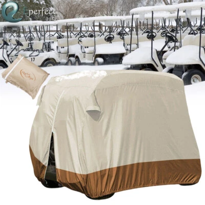 4名乘客高尔夫球车盖防水适用于EZGO俱乐部汽车雅马哈拉链存储 — 第 1/4 张图片