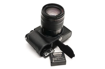 Genuine Real Leather Half Camera Case Bag Cover for Panasonic GX9 GX7 Mark iii - Image 1 of 4