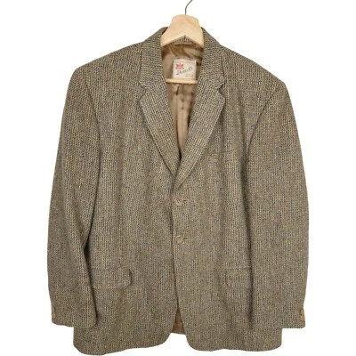 Blazer de lana pesada vintage DUNN & Co London HARRIS TWEED abrigo deportivo 40 S 3 botones Foto 1 de 4