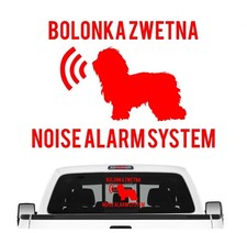 Bolonka Zwetna noise alarm system car sticker dog film Tsvetnaya Russian