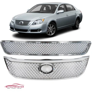 Juego de 2 piezas de malla cromada de rejilla superior e inferior delantera para Toyota Avalon 2008-2010 - Imagen 1 de 8