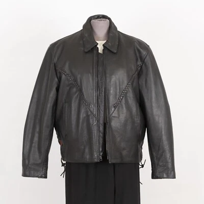 Jaqueta de motocicleta feminina XL preta couro quente - Imagem 1 de 4