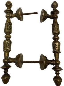 Antikes Set aufwendiger Türgriffe schwer verkauft Messing - Bild 1 von 7