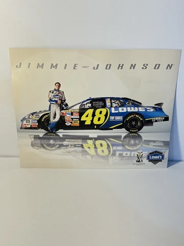 nascar postcard, Jimmie Johnson, #48 Lowe’s, 8x10 Cover