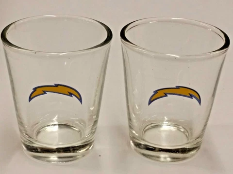 NFL Los Angeles Chargers Shot Glass, NEW (Set of 2) Cover