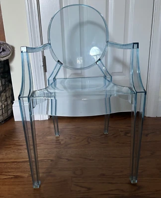 Kartell - Lou Lou Ghost Child's Size Stackable Armchair By Starck Blue - Image 1 of 4