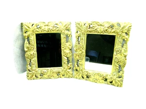 Spiegel verziert Barock geschnitzt goldfarben Rahmen Weinreben Paar 2 - Bild 1 von 7