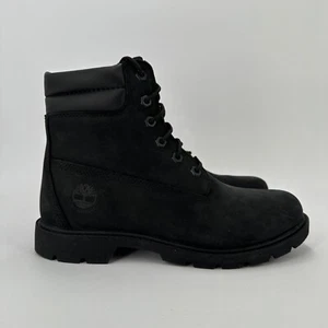 Botas Timberland para mujer Linden Woods 6" talla 7,5 negras gamuza con cordones impermeables - Imagen 1 de 7