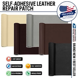 Leather Repair Tape Self-Adhesive Patch For Car Seat Furniture Sofa Upholstery - Picture 1 of 45