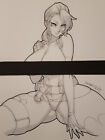 QUIET Metal Gear Girl Sexy Busty Original Sketch Pinup - DaiKon Art