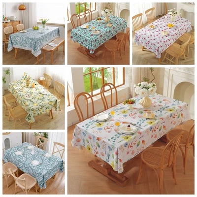 Rectangular Waterproof Table Cloth Tablecloth Dining Table Cover Home Decor NEW - Image 1 of 4