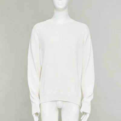 TOM FORD Marfil Crema Algodón Seda Manga Raglán Cuello Redondo Suéter IT52 XL Foto 1 de 4