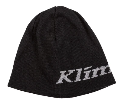 KLIM SWERVE REVERSIBLE BEANIE WINTER SNOWMOBILE CAP BLACK / GRAY ADULT ONE-SIZE - Imagem 1 de 3