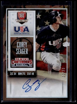 2015 帕尼尼 Contenders 科里·西格 #1 美国新秀签名美国冰裂/23 — 第 1/2 张图片