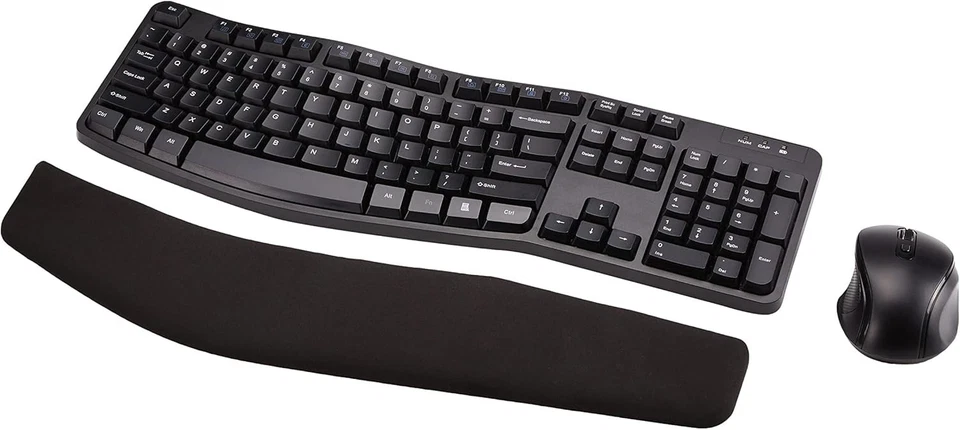 Amazon Basics Ergonomic Wireless Keyboard and Mouse Combo for Black  - Image 1 of 4