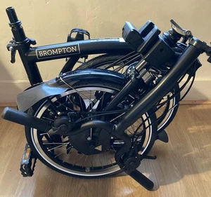 Brompton C Line Explore Electric Folding Bike 2022 6 Speed Mid Bar Black - Picture 1 of 5