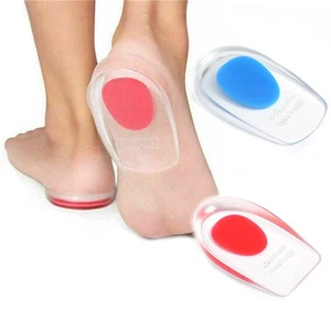 Fast Foot Pain Relief Plantar Fasciitis Gel Heel Support Cushion Insoles Pad Cup - Picture 1 of 11