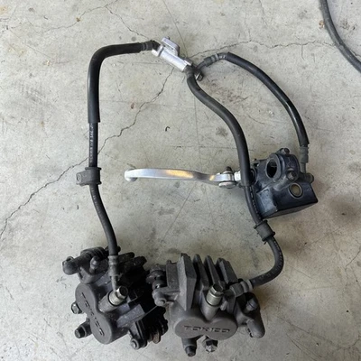 1998 - 2006 Suzuki Katana GSX600F Front Brake Calipers With Lines And Master - Image 1 of 4