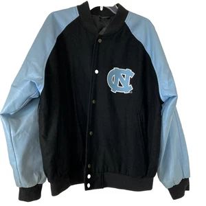 Vtg 1988 UNC Tar Heels Varsity Collegiate Jacket Size L Back Spell-out - Picture 1 of 14
