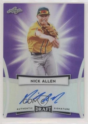 2017 Leaf Metal Draft Purple /15 Nick Allen #BA-NA1 Auto - Image 1 of 2