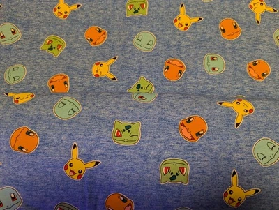Tela tejida azul Pokeman 9 + 4 yardas 13 yardas en total Foto 1 de 3