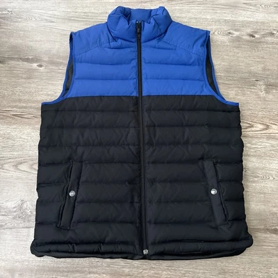 J Crew Down Puffer Vest Colorblock Mens Medium - Image 1 of 4
