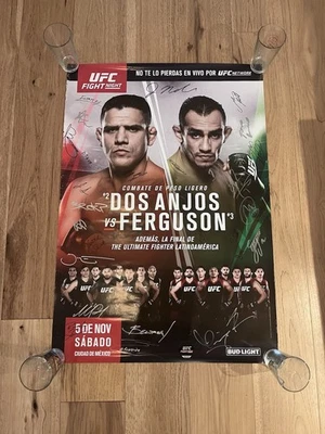 Signed UFC Tony Ferguson vs Dos Anjos Autographed Event Poster Rare /125 - Image 1 of 4