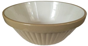 Vintage TG Green Stone/Cream Coloured Mixing Bowl - Approx. Diameter 28cm - VGC - Picture 1 of 4