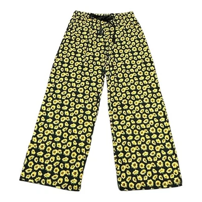 Simply Southern Pajama Lounge Pants Sunflower Black Yellow Medium / Large - Image 1 of 4