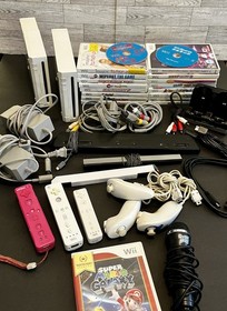 SALE Nintendo Wii Bundle Lot 2 Consoles RVL-001, 19 Games & Several Accessories