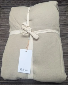 Quince European 100% Linen Duvet Cover 3PC Set Toffee Full/Queen -NEW- - Picture 1 of 7