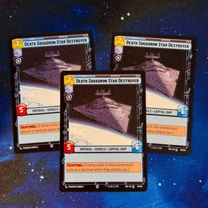 Death Squadron Star Destroyer 79 98 IBH Intro Battle Hoth SWU Capital Ship (x3) - Picture 1 of 5