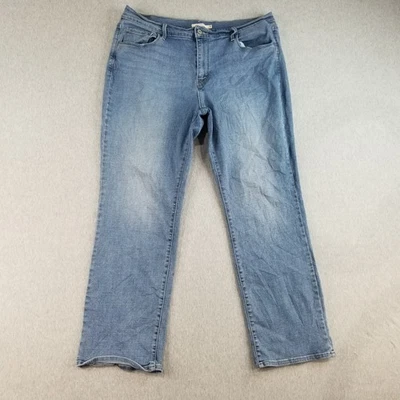 Levi 505 Jeans Womens Sz 18 Straight Light Wash Nice Quality Normore Cute Trendy - Image 1 of 4