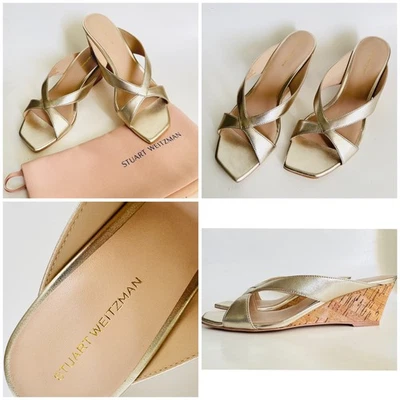STUART WEITZMAN WOMEN’s Miami Wedge Slide Sandal Shoes | Sizes 6.5/ 7.5/8/8.5/9 - Image 1 of 3