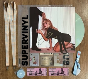 SIGNED COVER Sabrina Carpenter Mans Best Friend Supervinyl vinyl record + Extras - Picture 1 of 4