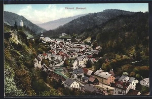 Ansichtskarte Berneck / Schwarzwald, Teilansicht mit Brücke - Bild 1 von 2