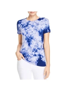 DOLAN Womens Navy Stretch Tie Dye Short Sleeve Crew Neck T-Shirt XS - Picture 1 of 6