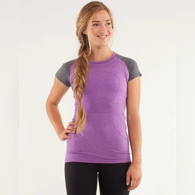 Lululemon Run: Swiftly Tech Short Sleeve Crew Tender Violet / Grey Size 8 - Image 1 of 4