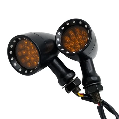Luces de señal de giro LED ámbar bala para Harley Davidson Sportster XL 1200 883 Foto 1 de 4