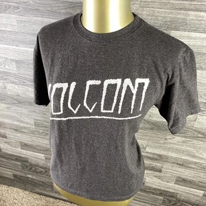 VOLCOM Graphic Print Short Sleeve Grey Pullover T-Shirt Women's Size Medium - Picture 1 of 9