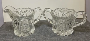 VINTAGE Imperial Nucut Sugar And Creamer Sawtooth Edges - Picture 1 of 19